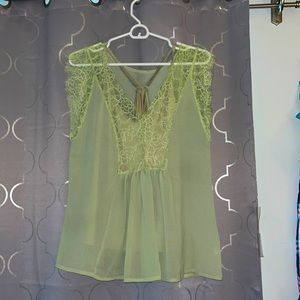 LIKE NEW DELICATE SHEER LACEY TOP